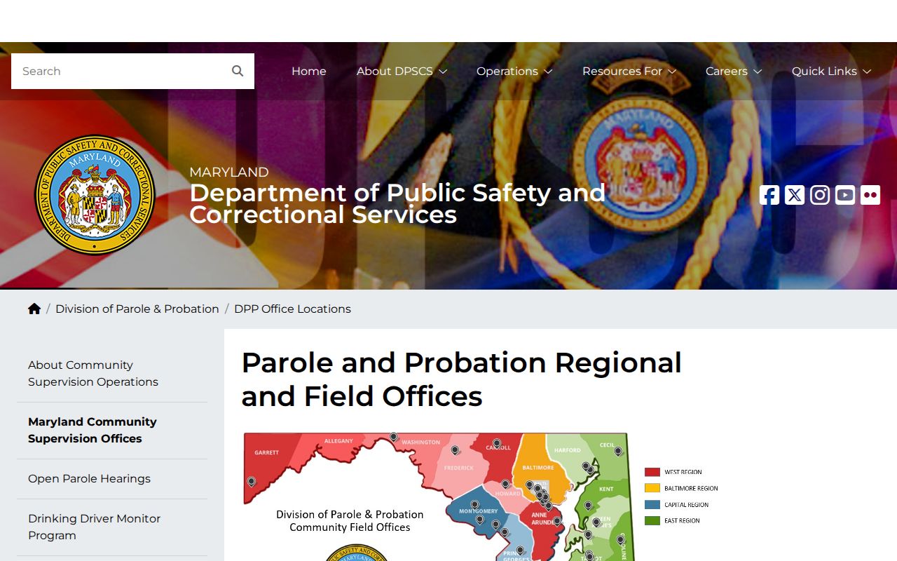 Anne Arundel County parole and probation field office records