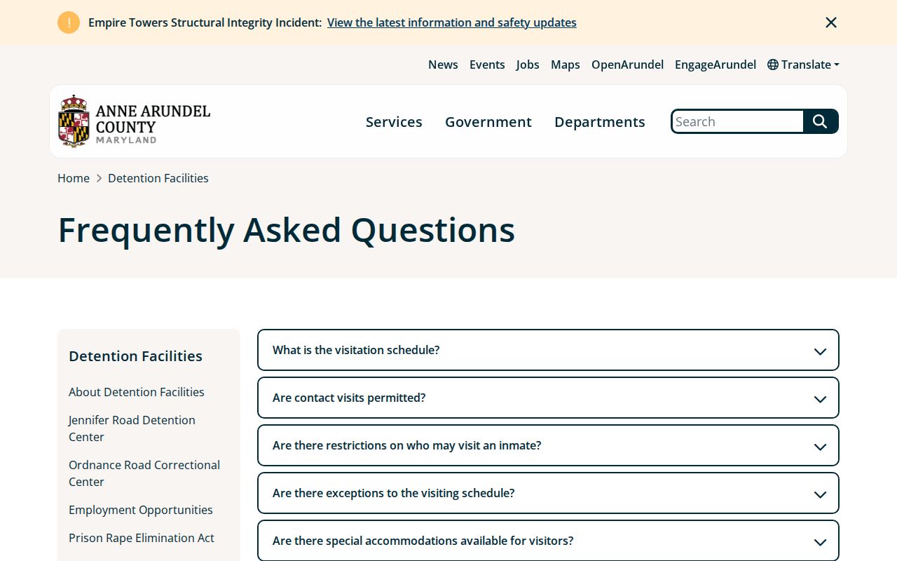 Anne Arundel County court paperwork and discharge processing information